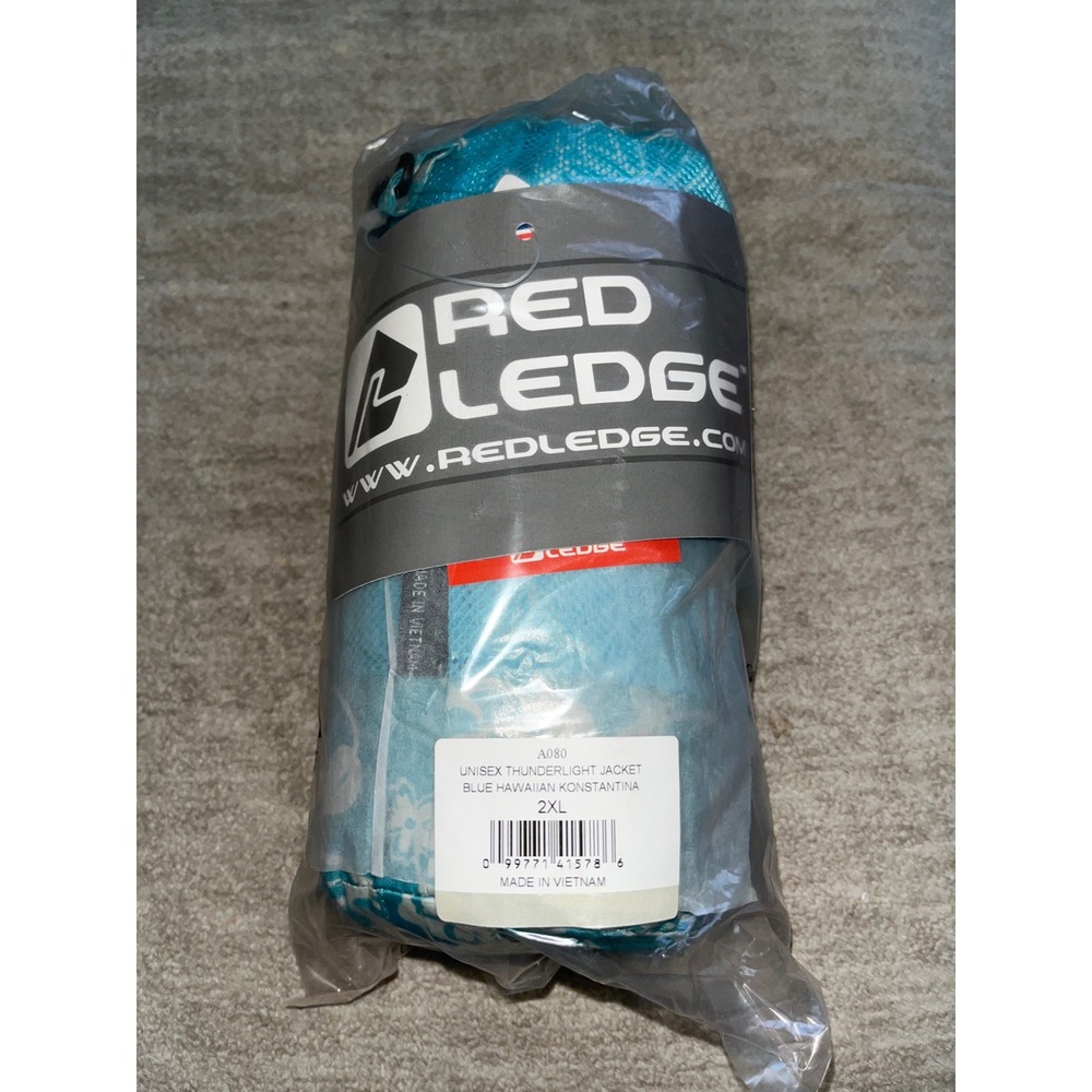 Red Ledge Thunderlight Jacket Blue Hawaiian Konstantina Unisex 2XL Rain Coat